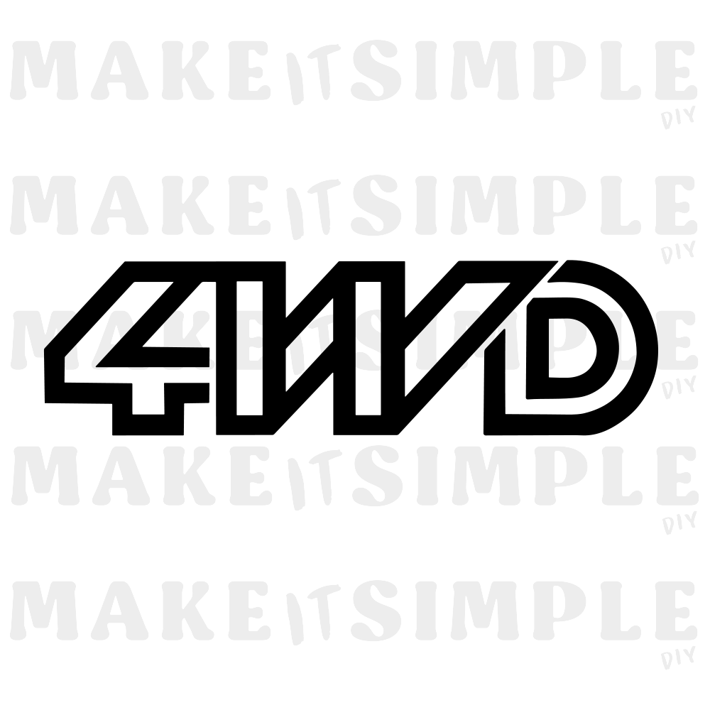 4WD Auto-Sticker / Vinyl / Wetterfest / Unterschiedliche Farben / 2 Sticker