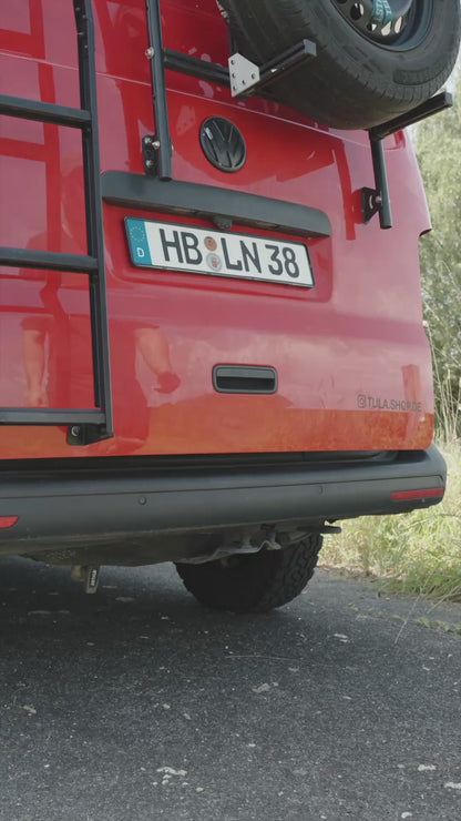 Heckklappenaufsteller aus Edelstahl – VW T4 T5 T6 Caddy